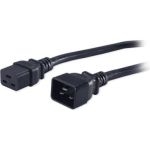 Кабель питания Hyperline, PWC-IEC19-IEC20-3.0-BK, IEC 320 C19 - IEC 320 C20, 3x1.5мм2, 16A, прямая вилка, 3 м, 43795 (артикул 15559985) – фото 1