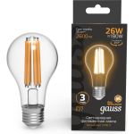 Лампа Gauss Filament А70 26W 2600lm 2700К Е27 LED 1/10/40 102902126 (артикул 23563395) – фото 1