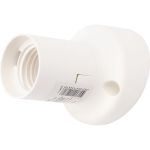 Настенный наклонный патрон REXANT пластиковый Е27 белый 11-8872 (артикул 20965179) – фото 1