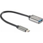 Кабель-адаптер Telecom, Type-Cm -- USB 3.0 Af, OTG, 1,5A, 5,0 Gbps, Alum grey 0,2m TC409M (артикул 16372122) – фото 1