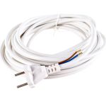 Сетевой шнур LUX V2 ПВС 2x0.75 7м, с вилкой, без заземления, белый 4606400609674 (артикул 15277535) – фото 1