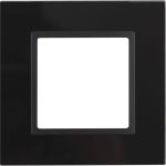 Рамка ЭРА 14-5101-05 на 1 пост, стекло, Elegance, чёрный+антрацит Б0034474 (артикул 15903907) – фото 1