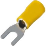 Вилочный изолированный наконечник REXANT 4.3мм 4-6кв.мм желтый, 100 шт 08-0151 (артикул 16252219) – фото 1