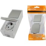 Комбинированный вертикальный блок TDM выключатель+розетка Вуокса SQ1803-0011 (артикул 15515871) – фото 1