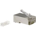 Разъем Hyperline PLUG-8P8C-UV-C6-SH-100 RJ-45(8P8C) под витую пару, категория 6 (50 µ""/ 50 м) 49383 (артикул 19590456) – фото 1