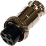 Разъем MIC16 4P гнездо Pro Legend металл на кабель, PL2202 (артикул 24605955) – фото 1