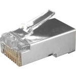 Разъем RJ-45(8P8C) под витую пару Hyperline PLUG-8P8C-U-C6-SH-100, категория 6 49358 (артикул 19591770) – фото 1