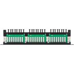 Панель NIKOMAX 19, 0.5U, 24 порта, Кат. 5е, черная NMC-RP24UD2-HU-BK (артикул 15740683) – фото 1