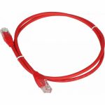Патч-корд RJ45 - RJ45, 4 пары, UTP, категория 5е, 0.15 м, красный, TWT-45-45-0.15-RD (артикул 16466228) – фото 1