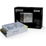 Блок питания LED STRIP PS 60W 12V Gauss 202003060 (артикул 15629438) – фото 1