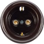 Керамическая розетка Interior Electric с/з, шоколад, серия АРБАТ РК004 (артикул 16204216) – фото 1
