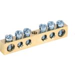 Шина PEN земля-ноль REXANT 6x9 мм 6/1 6 групп/крепеж по центру 11-2357 (артикул 22173819) – фото 1