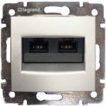Компьютерная двойная розетка, алюминий RJ45 UTP Legrand Valena 770239 (артикул 15142301) – фото 1