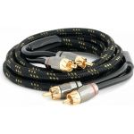 Межблочный кабель SWAT 2RCA-2RCA, 1.8 метров, витая пара, 3 экрана, медь SIX-218 (артикул 22561911) – фото 1