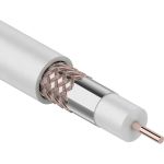 Коаксиальный кабель REXANT RG-6U+Cu, 75 Ом, Cu/Al/Cu, 64%, бухта 305 м, белый 01-2231 (артикул 16124788) – фото 1