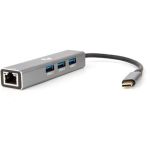 Кабель-концентратор VCOM USB 3.1 Type-C /m - RJ-45+3port USB 3.0/f, Aluminum Shell DH311A (артикул 16201430) – фото 1