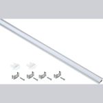 Алюминиевый профиль IEK для LED ленты 2207, встраиваемый, трапециевидный, 2м, комплект аксессуаров, опал LSADD2207-SET1-2-V4-1-08 (артикул 21451168) – фото 1