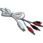 Тестовый 4-х полюсный шнур для плинтов TWT LSA/Крокодил, 1,5м LSA-P4-CR4-1.5m TWT-LSA-P4-CR4-1.5m (артикул 18354949) – фото 1