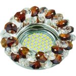 Встраиваемый декоративный светильник Fametto GU5.3 CHROME/BROWN DLS-F130 UL-00003238 (артикул 19421058) – фото 1