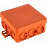Огнестойкая коробка Экопласт JBL085 E110, о/п 85х85х38, 12 выходов, IP55, 6P, цвет оранжевый 43255HF (артикул 16418556) – фото 1
