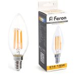 Светодиодная лампа FERON LB-717 Свеча E14 15W 2700K 38256 (артикул 24346077) – фото 1