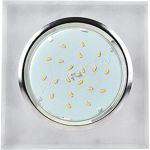 Светильник Ecola GX53 H4 LD5311 Glass стекло, квадрат, край подсветка хром-хром зеркало 38x120x120 SM53SNECH (артикул 17135635) – фото 1