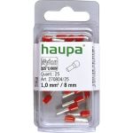 Конечная изолированная гильза HAUPA цвет красный 1/8 упаковка 25 шт. 270804/25 (артикул 16673300) – фото 1