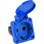 Панельная розетка IEK MAGNUM SCHUKO РП12-3, IP54, синий PSN71-016-3-2-54-K07 (артикул 16523587) – фото 1