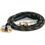 Межблочный кабель SWAT 2RCA-2RCA, 1.0 метров, витая пара, 3 экрана, медь SIX-210 (артикул 22561905) – фото 1