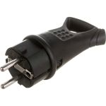 Вилка TDM с ушком каучук 2Р+РЕ 16А 250В IP44 серии "Народная" SQ0612-0032 (артикул 18169381) – фото 1