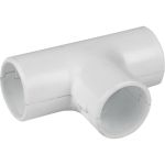 Cоединительный тройник для трубы EKF 20 мм, белый, упаковка 5 штук Plast tr-t-20w-r (артикул 23317809) – фото 1