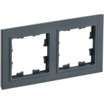 2-местная рамка IEK Brite ру-2-брг графит BR-M22-K53 (артикул 24591603) – фото 1