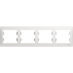 Рамка Schneider Electric 4-м Glossa горизонтальная, белая GSL000104 (артикул 15873864) – фото 1