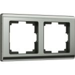 Рамка WERKEL W0021602 на 2 поста глянцевый никель a051002 (артикул 15777459) – фото 1
