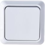 Одноклавишный выключатель Intro Quadro 2-101-01 10А-250В, IP20, открытая установка, белый, Б0053733 (артикул 20771793) – фото 1