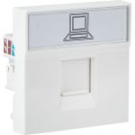 Розетка EKF RJ-45, категории 5e E2MK015E-135-10 (артикул 16365002) – фото 1