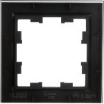 1-местная рамка IEK Brite ру-1-брч черный BR-M12-K02 (артикул 24592029) – фото 1