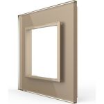 Рамка для розетки LIVOLO 1 пост, цвет золотой, стекло BB-C7-SR-13 (артикул 20199184) – фото 1