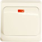 1-клавишный переключатель Schneider Electric СП Этюд 10А с индикатором, белый BC10-007B (артикул 15873754) – фото 1