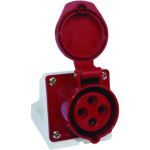 Стационарная наружная розетка EKF PROxima 124, 3Р+РЕ, 32А, 380В, IP44, SQ ps-124-32-380 (артикул 16059326) – фото 1