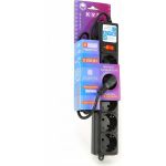 Фильтр-удлинитель Power Cube PC Отк. Уп.1,9м 5р, чёрн. 10А/2,2кВт SPG-B-6-BLACK(ОТКР) (артикул 15904242) – фото 1