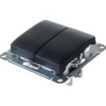 2-клавишный выключатель Schneider Electric GLOSSA 10АХ, АНТРАЦИТ GSL000751 (артикул 16313735) – фото 1