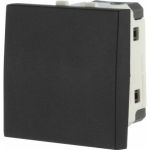 1-клавишный выключатель LK Studio 45x45 (сх.1) 16 A. 250 B черный бархат LK45 850708-1 (артикул 21731986) – фото 1