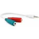 Кабель Cablexpert аудио сигнал джек3.5 4pin папа джек 3.5 наушник мама 3.5микрофон мама 20см CCA-417W (артикул 19561104) – фото 1