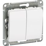 Двухклавишный механизм выключателя Schneider Electric СП GLOSSA 10А IP20 10AX белый GSL000151 (артикул 15873778) – фото 1