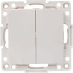 Механизм 2-клавишного выключателя EKF PROxima Стокгольм 10А, белый EYV10-123-10 (артикул 16501840) – фото 1