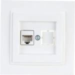 Компьюетрная розетка MONO ELECTRIC Despina, Rj45, Cat6, слоновая кость 102-010005-125 (артикул 18378793) – фото 1