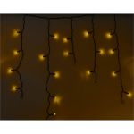 Гирлянда Neon-Night АЙСИКЛ бахрома, 4,8 х 0,6 м, черный ПВХ, 176 LED желтые 255-131 (артикул 15789438) – фото 1