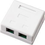 Розетка телефонная + сетевая LAN REXANT на стену RJ-45 (8Р8С) и RJ-11 (6Р4С) 06-0106-C (артикул 22875657) – фото 1