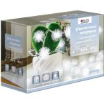 Электрогирлянда GLOS GL0106-W ""Снежные шарики"", 2,85 м, 20 холодных белых светодиодов с насадками GL0106-W (артикул 23673741) – фото 1